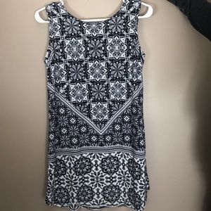 Black and white printed dress